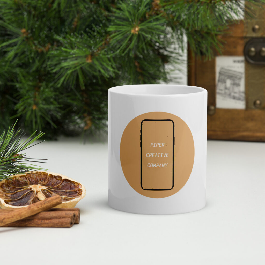 Piper Creative Company White Glossy Mug